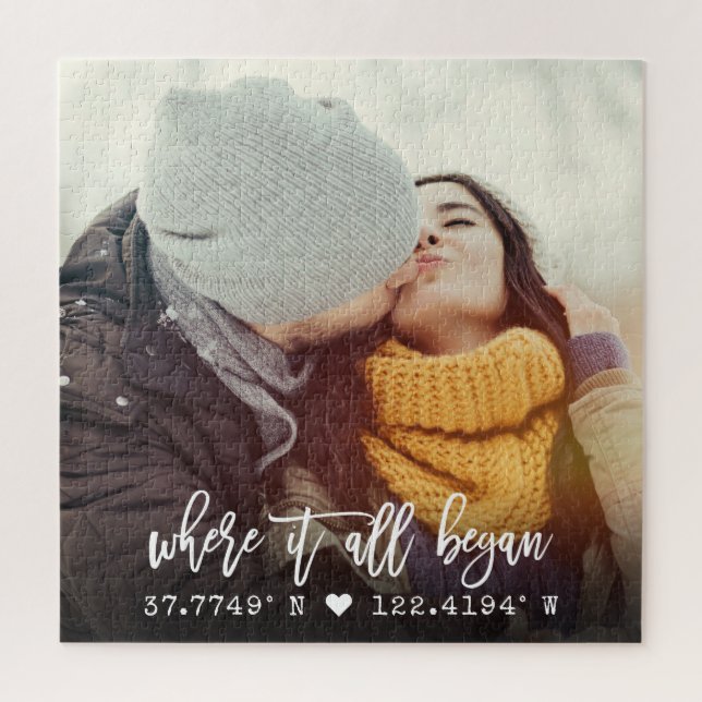 Quebra-cabeça Foto do Script de Pincel de Coordenadas Personaliz (Vertical)