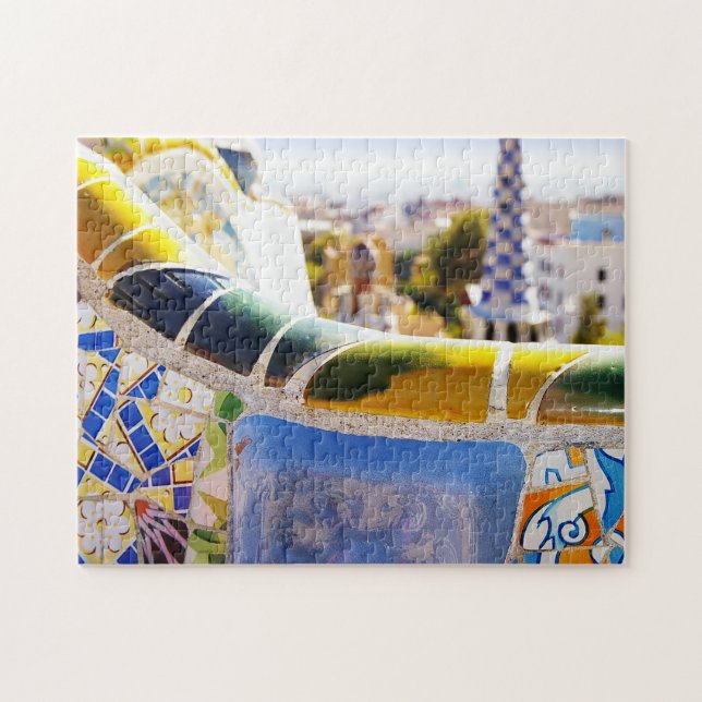 Quebra-cabeça Foto do Viagem de Guell Parc de Espanha Barcelona (Horizontal)