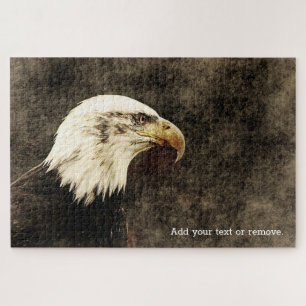 Quebra-cabeça Foto dramática de uma águia-careca americana.