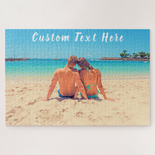 Quebra-cabeça Foto e texto personalizados - seu próprio Design