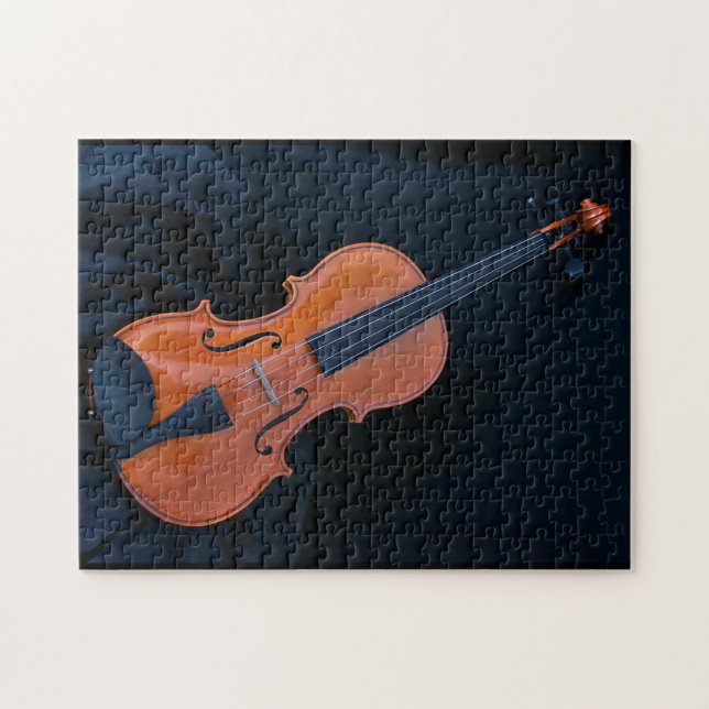 Quebra-cabeça Foto em Closeup de Violino (Horizontal)