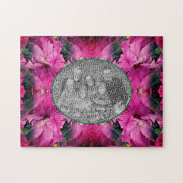 Quebra-cabeça Foto: Flor de Hibiscus Rosa Crie a sua própria Fot (Horizontal)