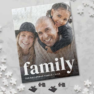 Quebra-cabeça Foto Moderna Personalizada da Família