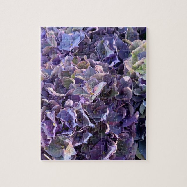 Quebra-cabeça Foto original de Flor de Hydrangea Roxa Única (Vertical)