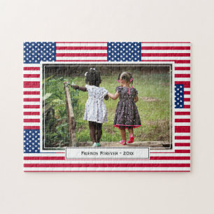 Quebra-cabeça Foto Patriótica USA AMERICAN Flag