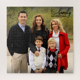 Quebra-cabeça FOTO PERSONALIZADA | A Família É Tudo quebra-cabe