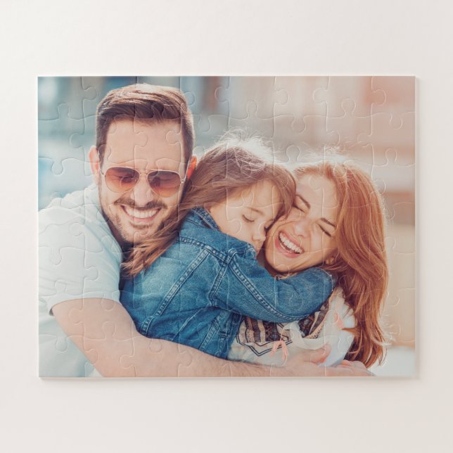 Quebra-cabeça Foto personalizada da família (Horizontal)