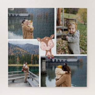 Quebra-cabeça Foto personalizada da família 4 / animal bonito Ka