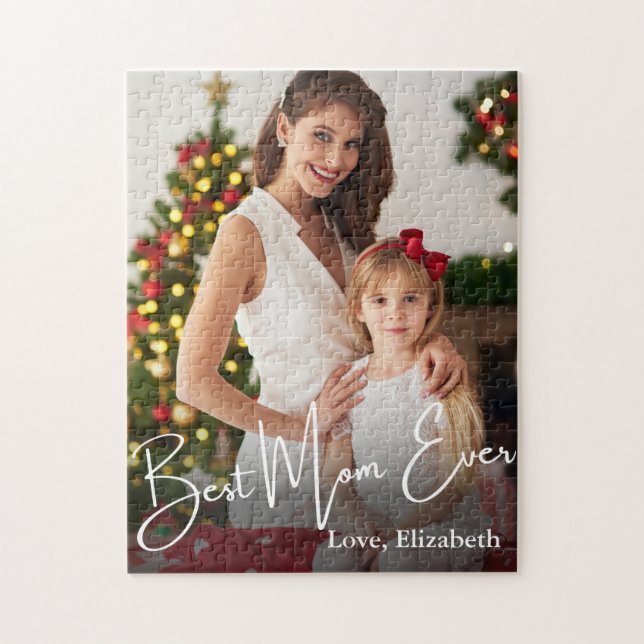 Quebra-cabeça Foto personalizada da melhor mãe de sempre (Vertical)