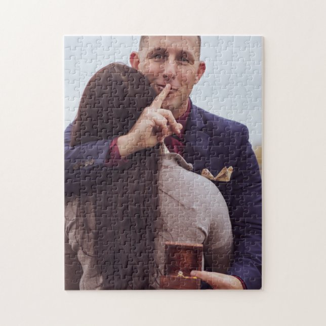Quebra-cabeça Foto personalizada de noivado  (Vertical)