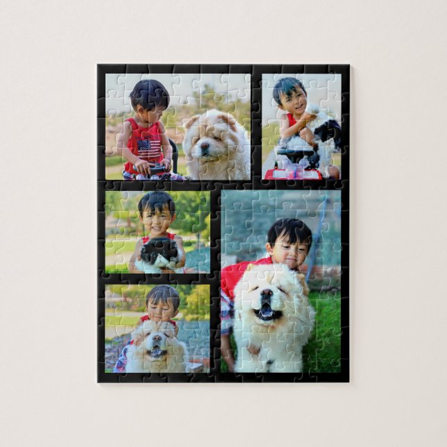 Quebra-cabeça Foto personalizada do Collage 5 (Vertical)