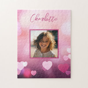 Quebra-cabeça Foto personalizada do dia de os namorados e nome p