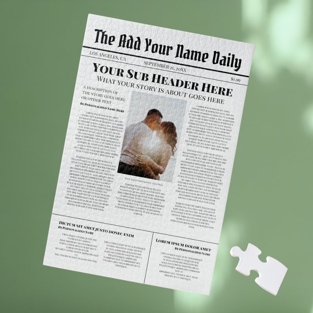 Quebra-cabeça Foto personalizada do seu artigo de notícias da pr (Criador carregado)