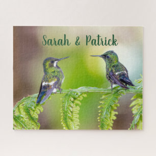 Quebra-cabeça Foto personalizada Romântica de Hummingbird