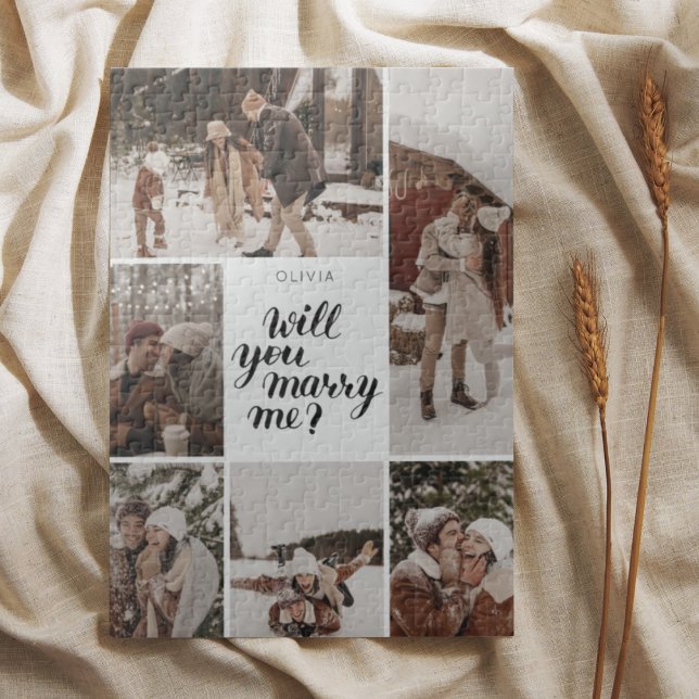 Quebra-cabeça Foto personalizada você me casado colagem (Criador carregado)