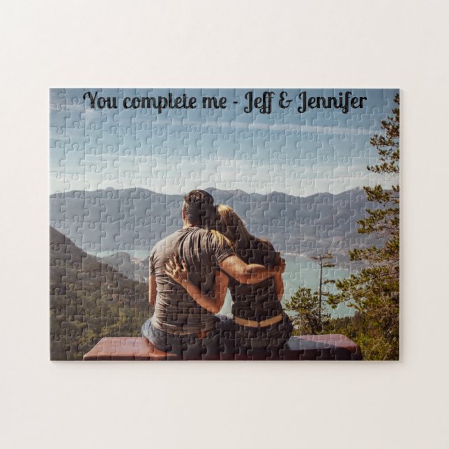 Quebra-cabeça Foto personalizada "You Complete Me" (Horizontal)