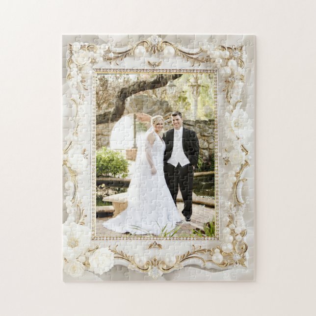 Quebra-cabeça Foto Pessoal de Casamento Bonito (Vertical)