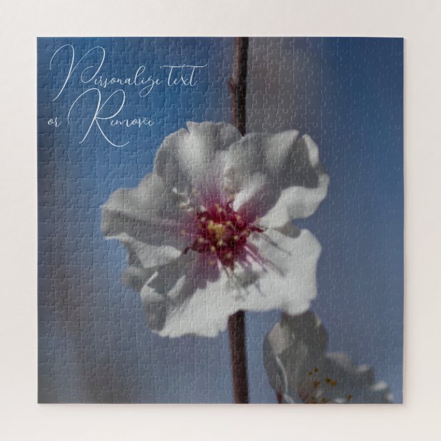 Quebra-cabeça Fotografia Botânica Floral Flor de Amêndoa Branca (Vertical)