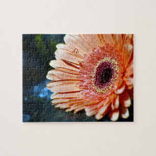 Quebra-cabeça Fotografia da Flor Gerbera Laranja