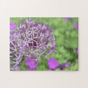 Quebra-cabeça Fotografia da Natureza da Flor de Allium Roxo