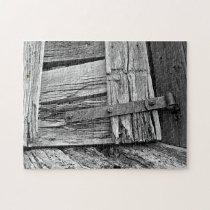 Quebra-cabeça Fotografia da porta corral monocromática