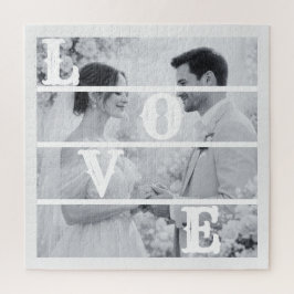 Quebra-cabeça Fotografia de Casamento Personalizada "AMOR"