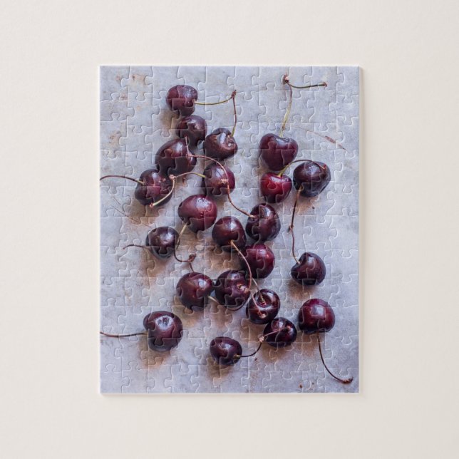 Quebra-cabeça Fotografia de Cerejas Vermelhas Frescas (Vertical)