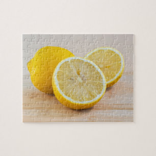 Quebra-cabeça Fotografia de comida de limão cítrico amarelo em n