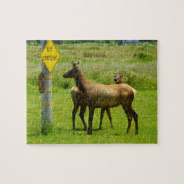 Quebra-cabeça Fotografia de Elk Crossing California Willife
