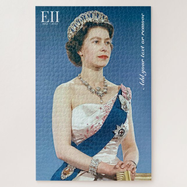 Quebra-cabeça Fotografia de Retrato da Rainha Elizabeth II, (Vertical)