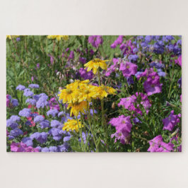 Quebra-cabeça Fotografia de um monte de lindas flores coloridas