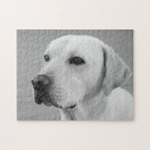 Quebra-cabeça Fotografia do Ouro Labrador Retriever BW