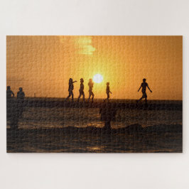 Quebra-cabeça Fotografia excelente de crianças no píer em Key We