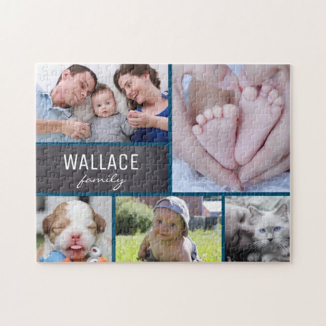 Quebra-cabeça Fotografia múltipla personalizada com imagem de no (Horizontal)