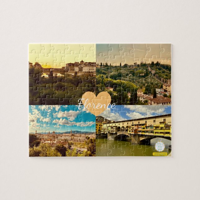 Quebra-cabeça Fotografia Personalizada de Florença na Itália (Horizontal)