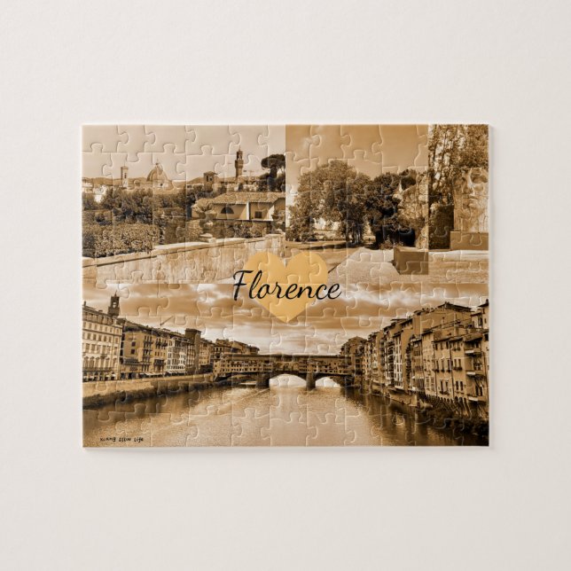 Quebra-cabeça Fotografia Personalizada de Florença na Itália (Horizontal)