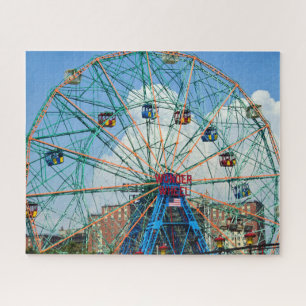 Quebra-cabeça Fotografia Retroativa da Roda Ferris da Ilha Coney