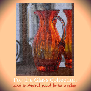 Quebra-cabeça Fotografia Vibrant Orange Glass Pitcher