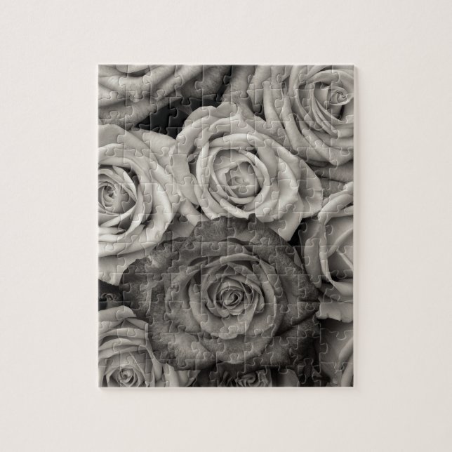 Quebra-cabeça Fotos em Preto e Branco de ROSAS (Vertical)