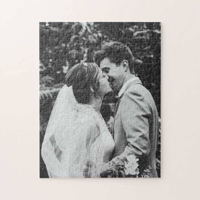 Quebra-cabeça Fotos Simples de Casamento de Recém-Casados (Vertical)