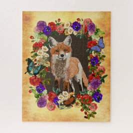 Quebra-cabeça Fox & Floral Design