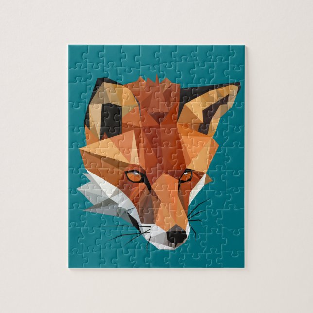 Quebra-cabeça Fox Poligon Personalizada (Vertical)