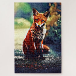 Quebra-cabeça Fox Vermelha Retrato em Seu Ambiente Natural Quebr
