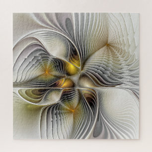 Quebra-cabeça Fractal Abstrato 3D De Illusão Óptica Com Profundi