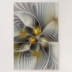 Quebra-cabeça Fractal Abstrato 3D De Illusão Óptica Com Profundi