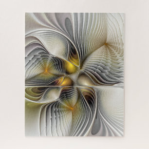 Quebra-cabeça Fractal Abstrato 3D De Illusão Óptica Com Profundi