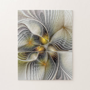 Quebra-cabeça Fractal Abstrato 3D De Illusão Óptica Com Profundi