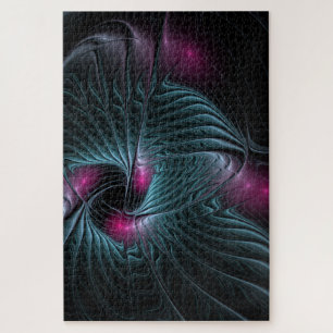 Quebra-cabeça Fractal de Fantasia Colorida abstrato