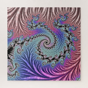 Quebra-cabeça Fractal Espiral Funky