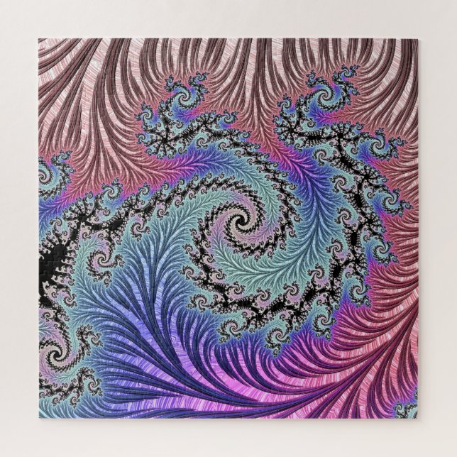 Quebra-cabeça Fractal Espiral Funky (Vertical)